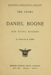 Cover of: story [of] Daniel Boone for young readers.