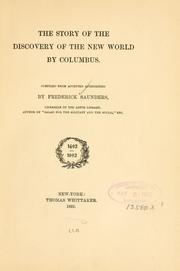 Cover of: The story of the discovery of the New world by Columbus. by Frederick Saunders