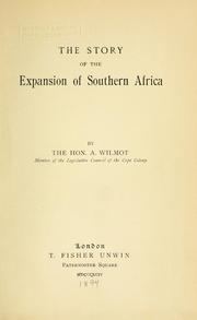 Cover of: The story of the expansion of southern Africa