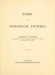 Cover of: Story of Friedrich Froebel