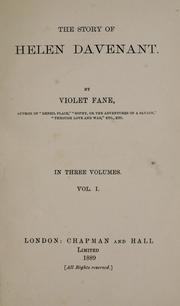 Cover of: The story of Helen Davenant. by Violet Fane