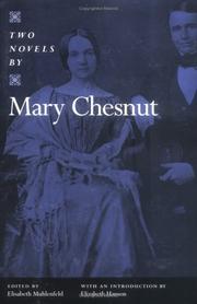 Cover of: Two novels by Mary Boykin Miller Chesnut