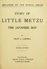 Cover of: Story of little Metzu: the Japanese boy