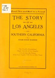 Cover of: story of Los Angeles and Southern California | Adam Dixon Warner