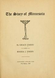 The story of Minnesota by Marion Grace Emery