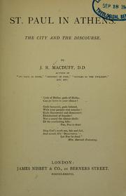 Cover of: St. Paul in Athens by John R. Macduff
