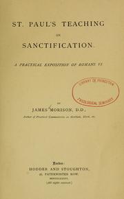 Cover of: St. Paul's teaching on sanctification by Morison, James