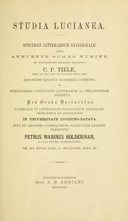 Studia Lucianea by Petrus Marinus Bolderman