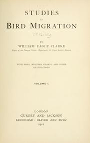 Cover of: Studies in bird migration