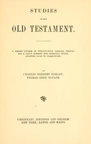 Cover of: Studies in the Old Testament.