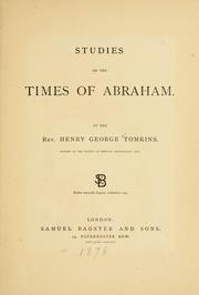 Cover of: Studies on the times of Abraham ...
