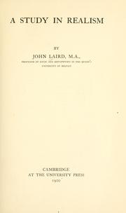 Cover of: A study in realism by Laird, John