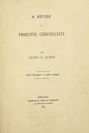 Cover of: A study of primitive Christianity.