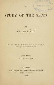 Cover of: A study of the sects by Lyon, William Henry