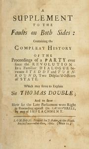 Cover of: A supplement to the Faults on both sides by 