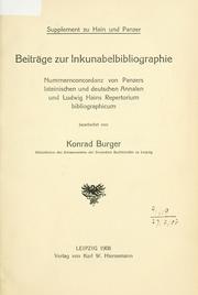Supplement zu Hain und Panzer by Konrad Burger