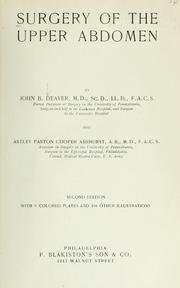 Cover of: Surgery of the upper abdomen