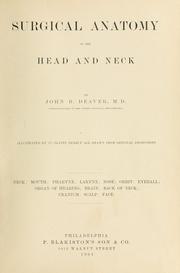 Cover of: Surgical anatomy of the head and neck
