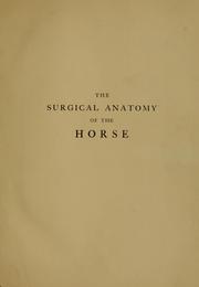 Cover of: surgical anatomy of the horse | John T. Share-Jones