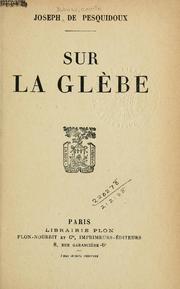 Cover of: Sur la glèbe.