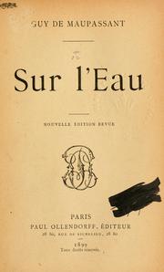 Cover of: Sur l'eau. by Guy de Maupassant, Guy de Maupassant