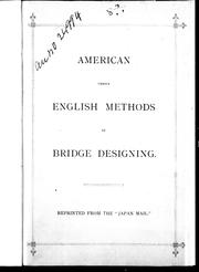 Cover of: American versus English methods of bridge designing by 