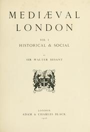 Cover of: survey of London.