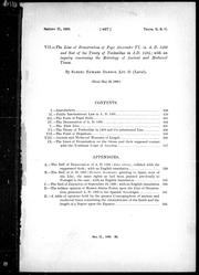 Cover of: The line of demarcation of Pope Alexander VI, in A.D. 1493 and that of the Treaty of Tordesillas in A.D. 1494: with an inquiry concerning the metrology of ancient and mediaeval times