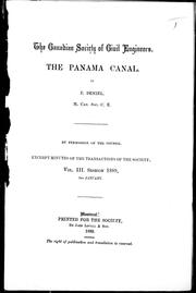 Cover of: The Panama canal by by E. Deniel ; by permission of the Council.