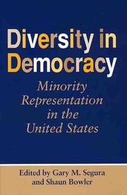Cover of: Diversity in democracy: minority representation in the United States