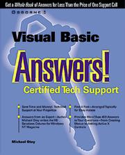 Cover of: Visual Basic Answers! | Michael Otey
