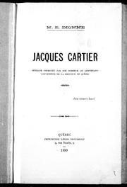 Cover of: Jacques Cartier by Dionne, N.-E.