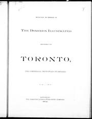 Special number of the Dominion illustrated devoted to Toronto, the commercial metropolis of Ontario