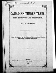 Cover of: Canadian timber trees: their distribution and preservation