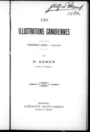 Cover of: Les illustrations canadiennes by Paul Dupuy