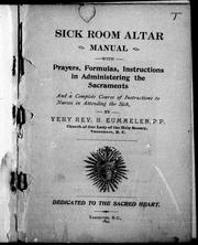 Cover of: Sick room altar manual by by H. Eummelen.