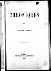 Chroniques by Hector Fabre