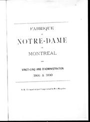 Cover of: Fabrique de Notre-Dame de Montréal by Fabrique de Notre-Dame (Montréal, Québec)