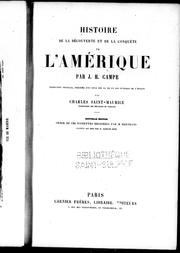 Cover of: Histoire de la découverte et de la conquête de l'Amérique by Joachim Heinrich Campe