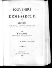 Cover of: Souvenirs d'un demi-siècle ou Mémoires pour servir à l'histoire contemporaine