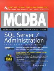 Cover of: MCDBA SQL Server 7.0 administration study guide: (Exam 70-28)