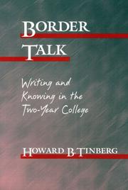 Cover of: Border talk | Howard B. Tinberg