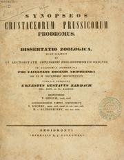 Synopseos crustaceorum prussicorum prodromus .. by Ernst Gustav Zaddach
