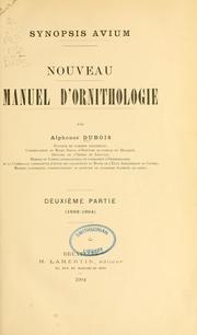 Cover of: Synopsis avium: nouveau manuel d'ornithologie