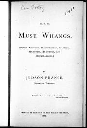 Cover of: Muse whangs: Poems amorous, bacchanalian, political, memorial, humorous, and miscellaneous
