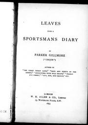 Cover of: Leaves from a sportsmans diary