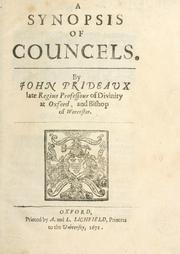 Cover of: A synopsis of councels by John Prideaux