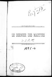 Cover of: Le dernier des martyrs