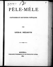 Cover of: Pêle-mêle by Louis Honoré Fréchette