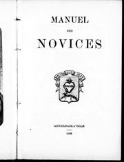 Cover of: Manuel des novices